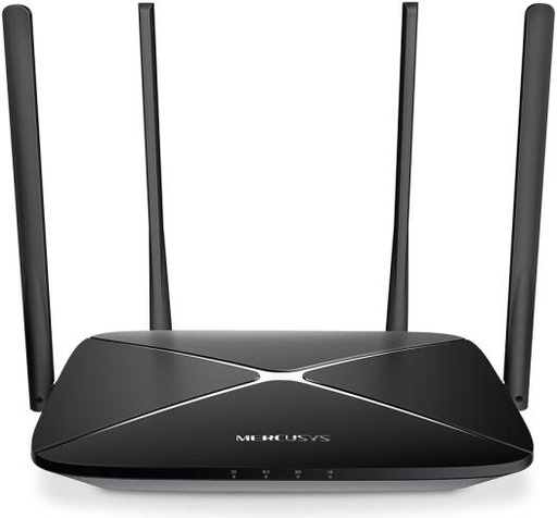 [AC12G] Mercusys AC12G Dual Band Wi-Fi 5 Router, AC1200, 867Mbps 5GHz, 300Mbps 2.4GHz, MU-MIMO, Beamforming, 4x 5dBi Antennas, 1x 1G WAN, 3x 1G LAN, IPTV, Guest Network, WPA2 | AC12G