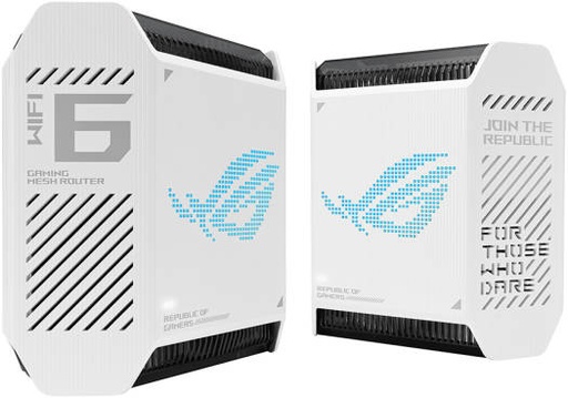 [90IG07F0-MU9A40] ASUS ROG Rapture GT6 Tri-Band WiFi 6 Gaming Mesh Router, Covers up to 5,800 sq ft, Up to 4804Mbps Speed, 2.5 Gbps Port, Triple-Level Game Acceleration, UNII 4, White | 90IG07F0-MU9A40