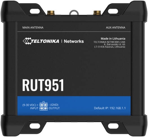 [teltonika-rut951-industrial-4g-lte-router-up-to-150-mbps-speed-dual-sim-4x-ethernet-with-vlan-wan-failover-rms-compatible-lte-poe-without-psu] Teltonika RUT951 Industrial 4G LTE Router, Up to 150 Mbps Speed, Dual SIM, 4x Ethernet with VLAN, WAN Failover, RMS Compatible, LTE, PoE without PSU