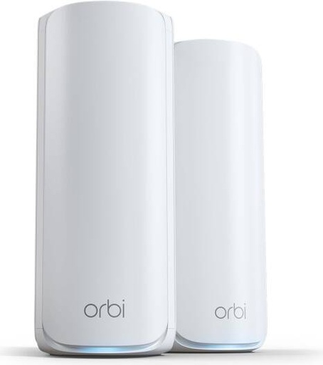 [RBE772-100EUS] Netgear Orbi 770 Series Tri-Band WiFi 7 Mesh, Up to 5,500 sq. ft. WiFi Coverage, 5,760 + 4,320 + 688Mbps Speed, Tri-Band (2.4GHz, 5GHz, 6GHz), 2-Pack, White | RBE772-100EUS